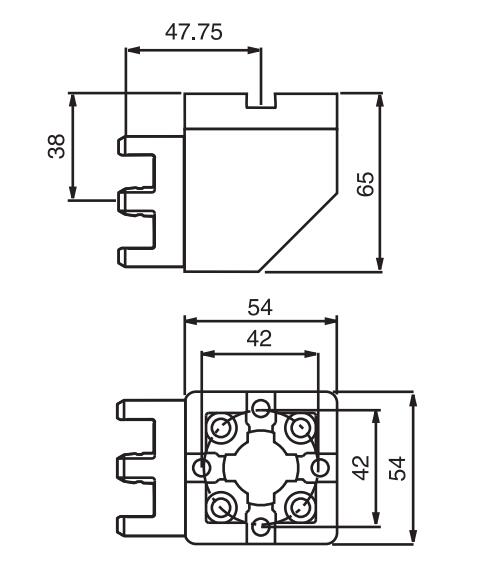 System 3R 3R-652.9 Manual adapter 90° Compatible, Macro-Macro