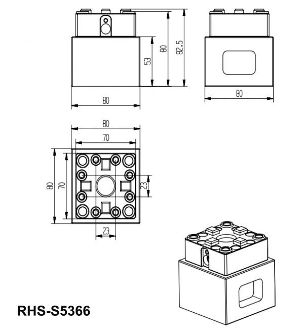System 3R Compatible 3R-610.21 Manual chuck Macro