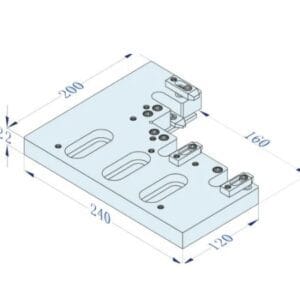 Manual Wirecut EDM clamp Square Vise