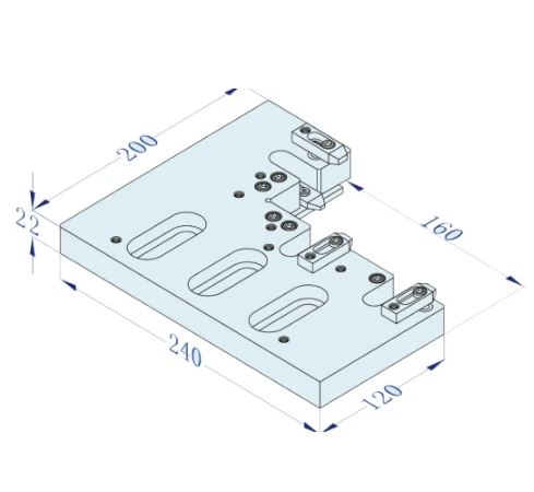 Manual Wirecut EDM clamp Square Vise