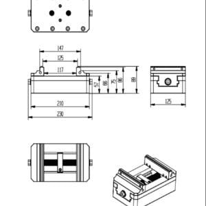 Self Centering 5-Axis Vise 125mm