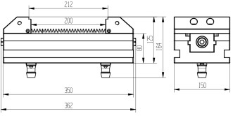 Precisión de tornillo de banco autocentrante para mecanizado de 5 ejes-sujeción de 200 mm