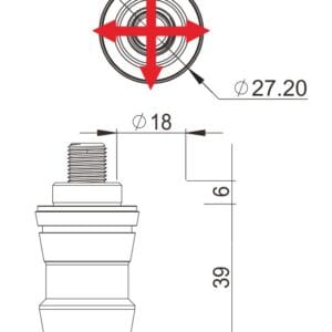 Erowa ER-039200 compatible MTS Chucking Spigot A