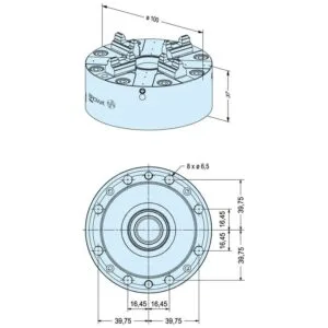 ER-037970 Erowa OEM ITS Chuck 100 P sin placa base - Imagen 1