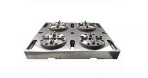 Erowa ER-035519 compatible 4 in 1 Optimized Pneumatic Chuck with CNC Base Plate