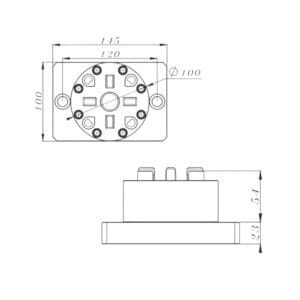 System 3R Compatible 3R-610.46-30 D100 3R Pnuematic Chuck w/ CNC Base - Image 5