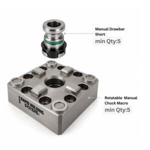 System 3R Compatible 3R-600.24-4RS Manual Chuck + Drawbars- Special Bundle Deal (5 Sets, Save 10%) - Image 1