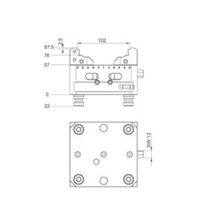 Zero point 5-Axis Self-Centering Vise 130x125 - PV125-125 Series - Image 3