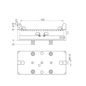 Zero point 5-Axis Self-Centering Vise 260x125 - PV125-125 Series - Image 3