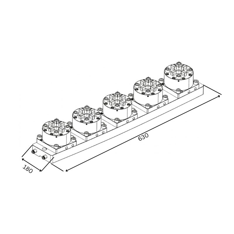 System 3R Compatible 3R-600.10-30 Macro 70 Multi 5 Pneumatic Chuck Precision Rail - Image 2