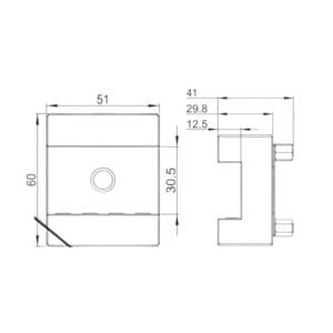 EROWA Compatible U-Type Brass Electrode Holder U35, U40, U45, U50 - RHS-E6672V - Image 3